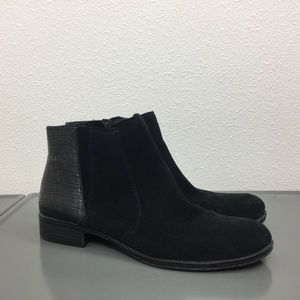 Naturalizer Black Leather Booties Ankle Boots 7.5